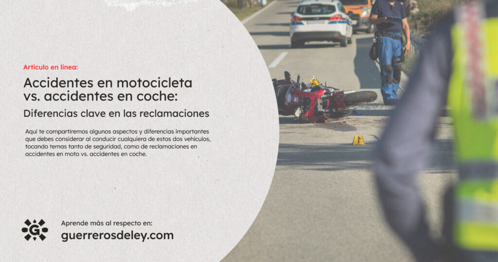 Accidente de motocicleta en carretera