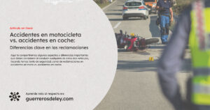 Accidente de motocicleta en carretera