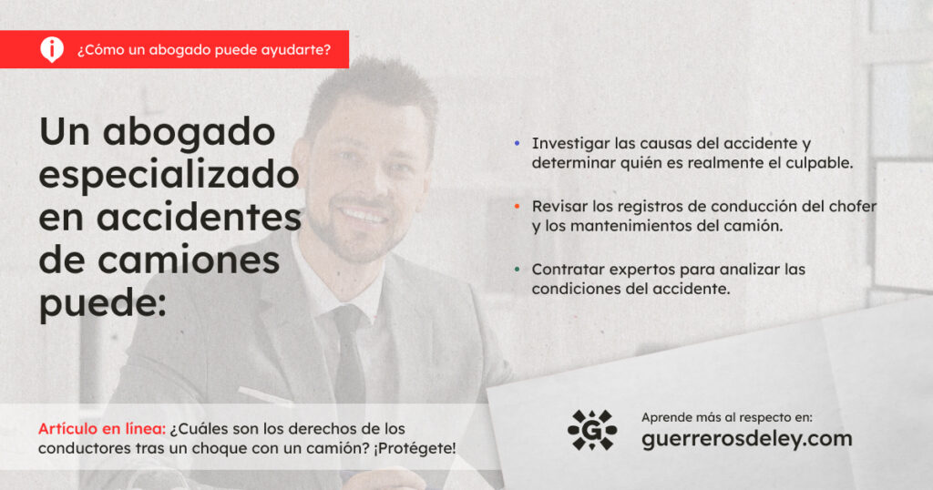 derechos de los conductores tras un choque con un camión