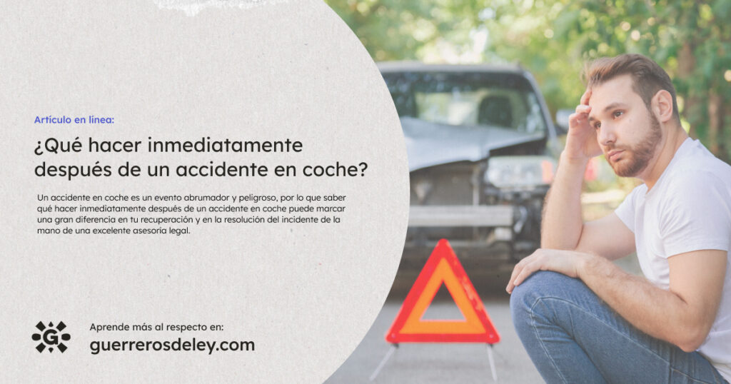 Conductor abrumado tras accidente de auto