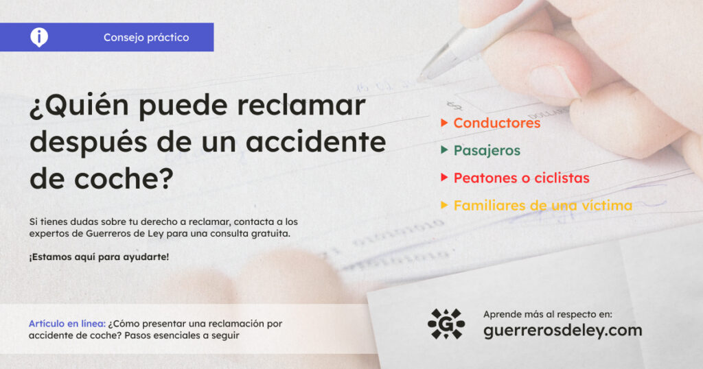 Quién puede reclamar en un accidente