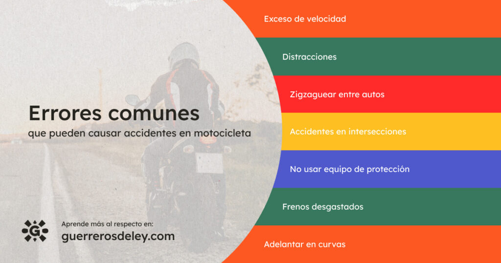 Causas comunes de accidente en moto