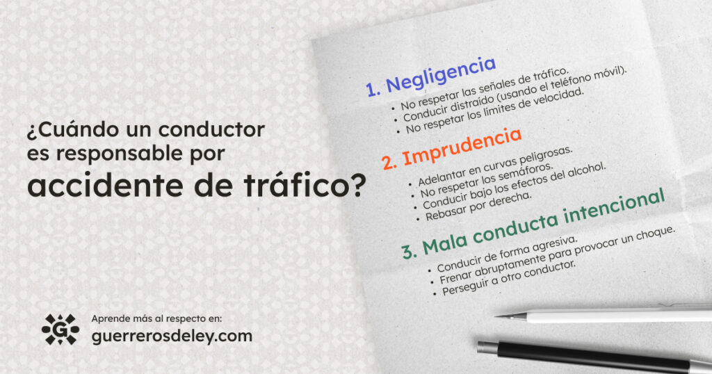 Cuándo un conductor es culpable