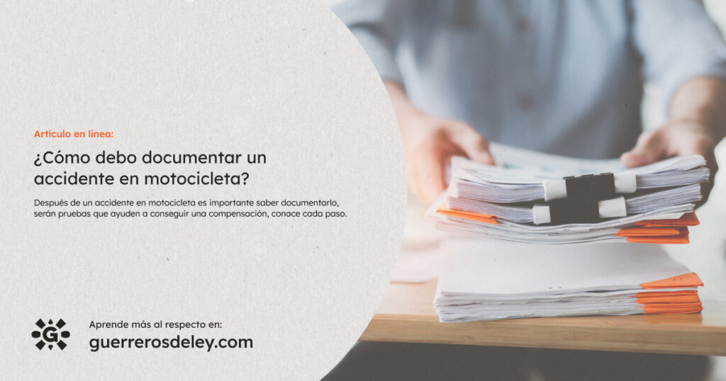 Docuementación de accidente en moto