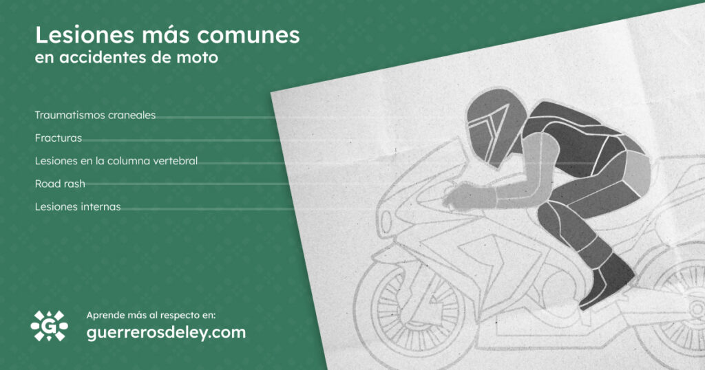 Lesiones más comunes en moto