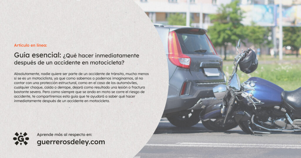 Motocicleta en accidente con un automovil