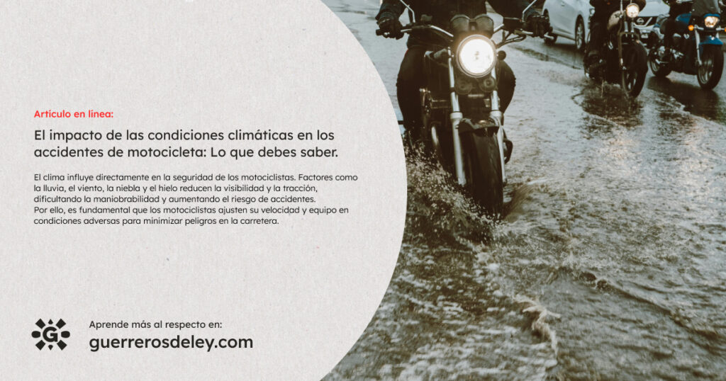 Motocicletas sobre carretera inundada