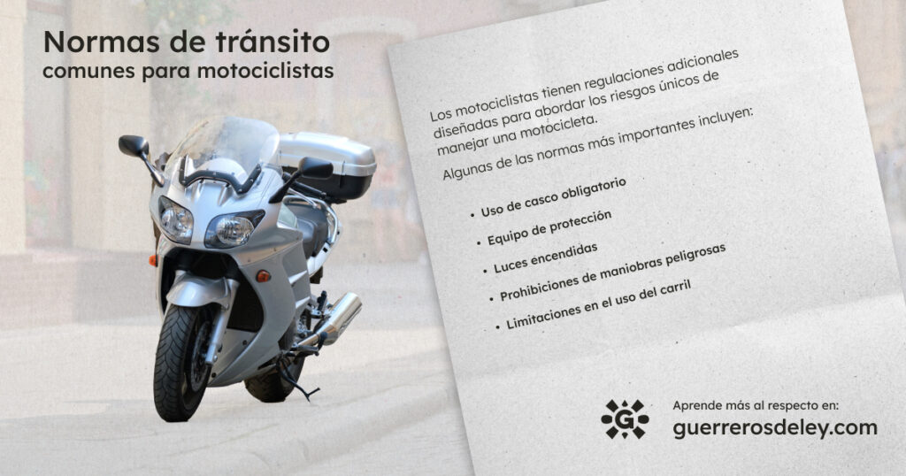 Normas de tránsito para motos