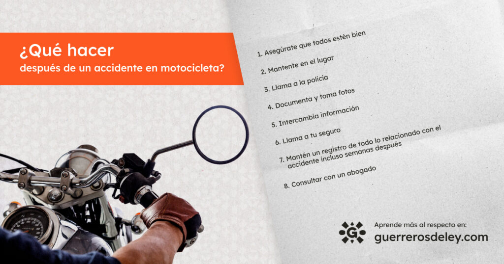 Qué hacer después de accidente en moto