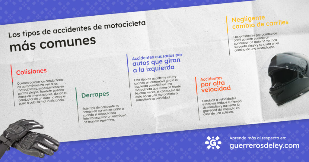 Tipos de accidente en moto