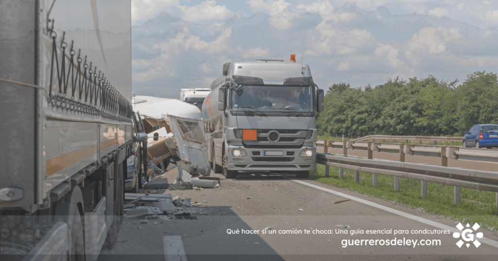 Accidente camión en autopista