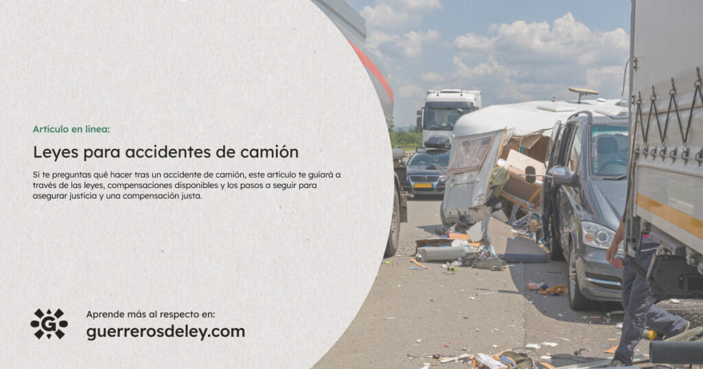 Accidente de auto y camión