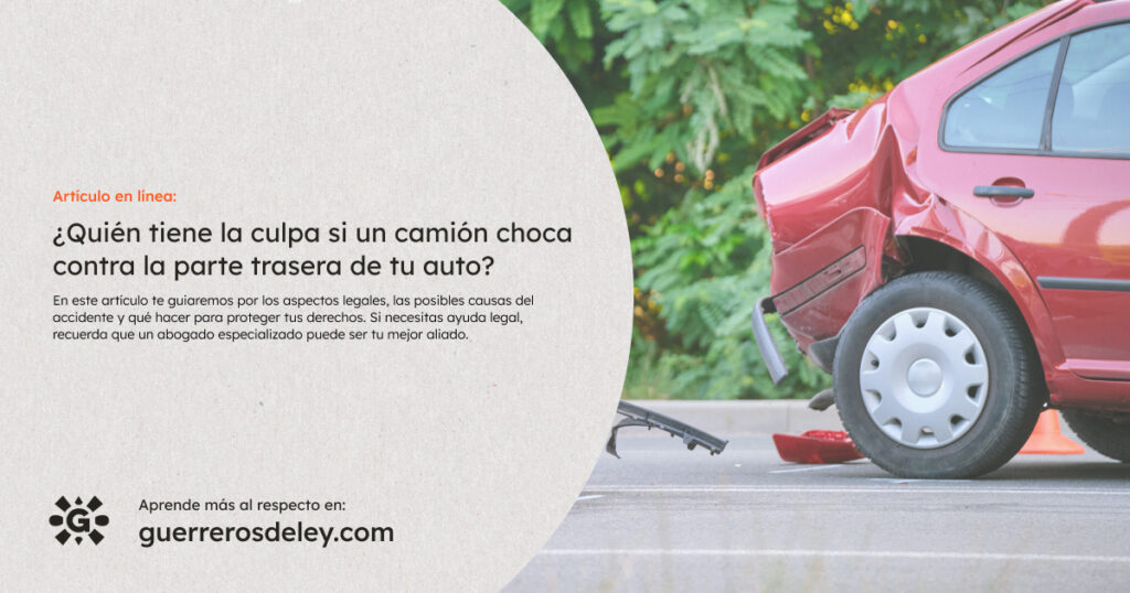 Auto golpeado por detrás