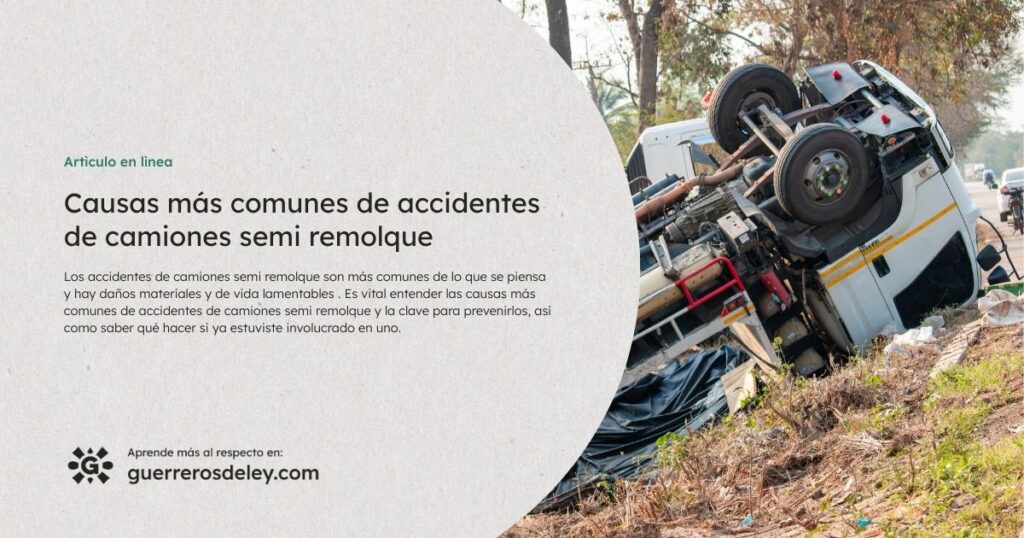 Camión volcado a orilla de carretera