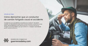 Conductor de camión cansado al volante