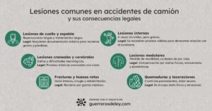 Consecuencias de ser golpeado por un camión