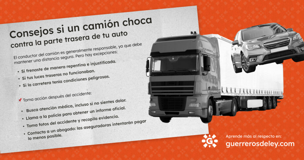 Consejos si un camión choca