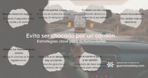 Estrategias para evitar ser chocado por un camión