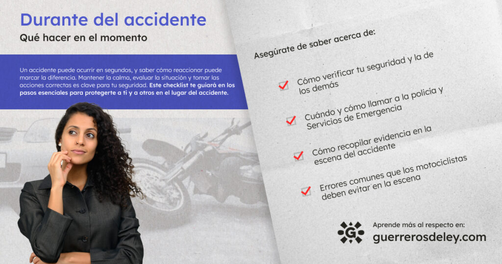 Lo que debes saber durante un accidente