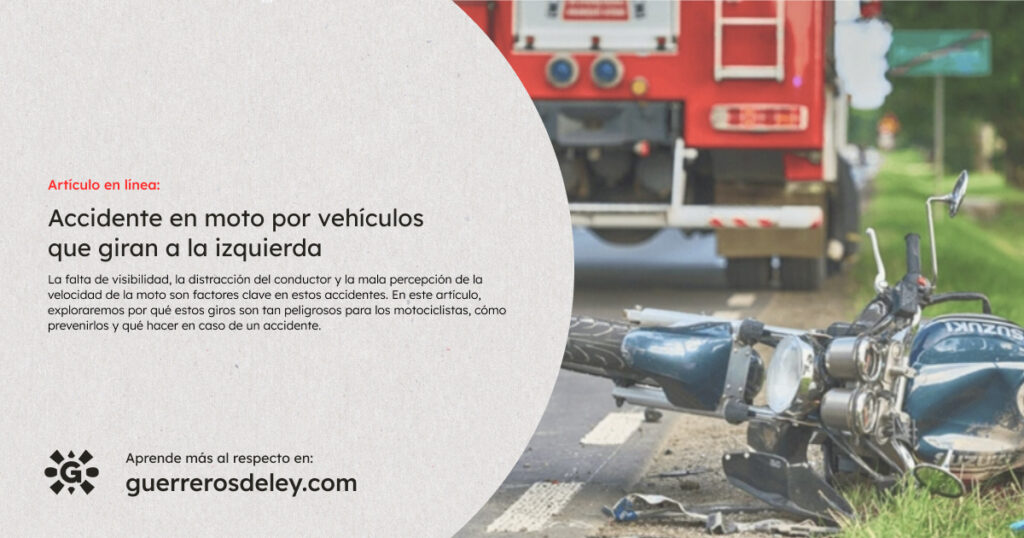 Motocicleta junto a carretera tras accidente