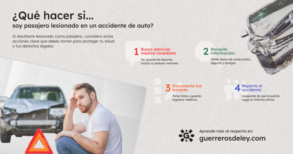 Qué hacer si resulto lesionado en accidente