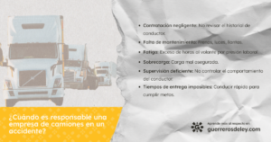Responsabilidad de empresas de camiones