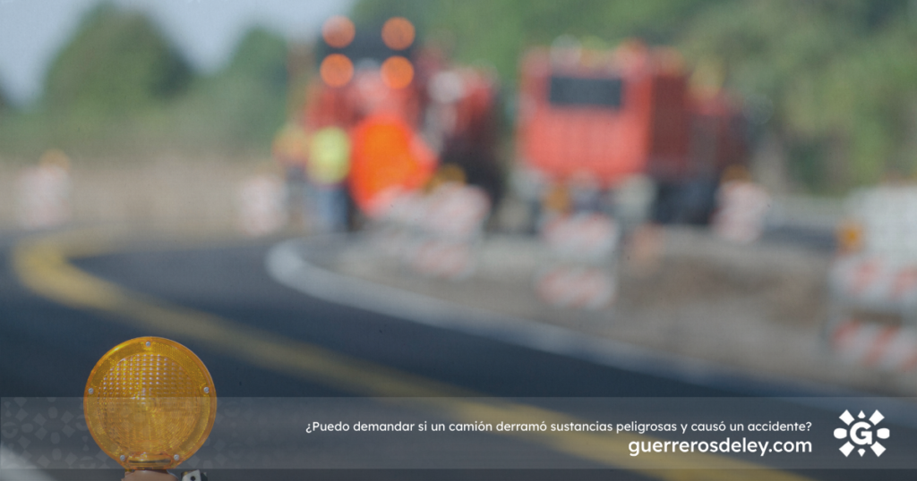 Camino obstruido por accidente