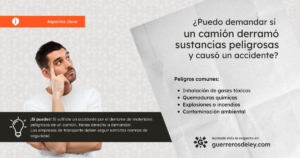 Camión derrama sustancias y provoca accidente