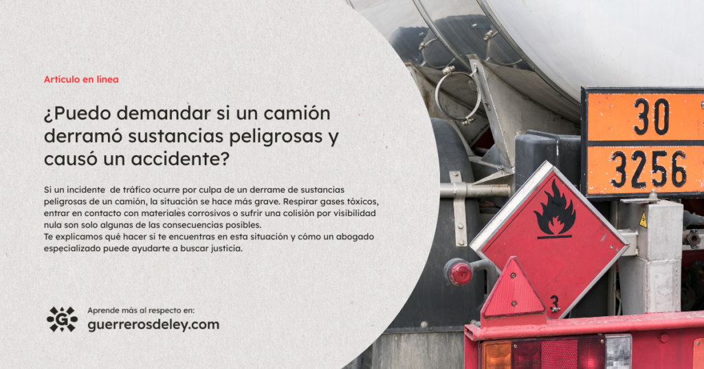 Señalamientos de flamable en camión