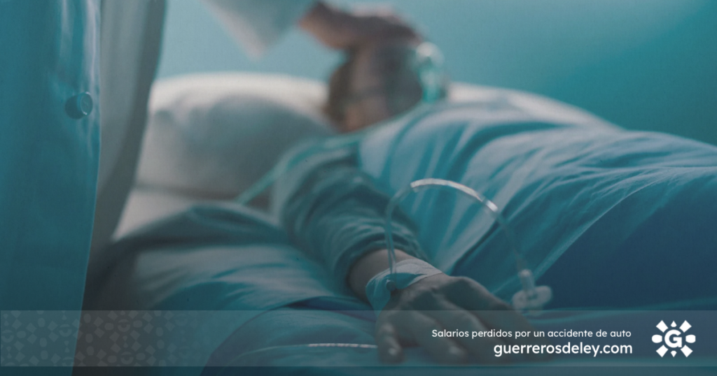 conductor en cama de hospital