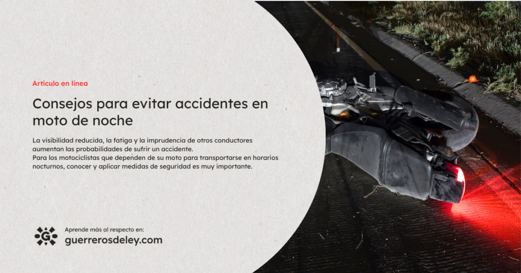 evitar accidentes de moto de noche