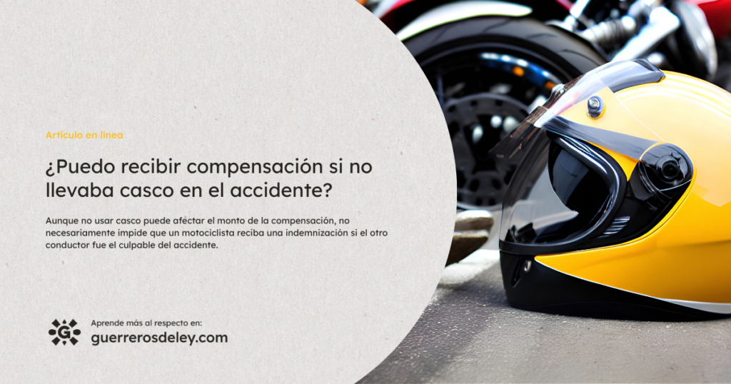 no llevar casco en accidente de moto