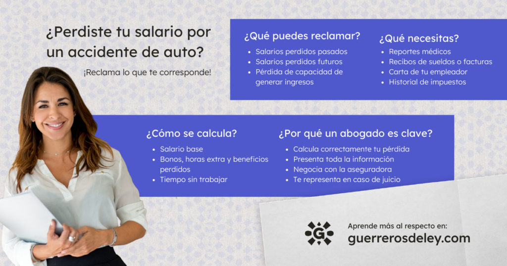 salarios perdidos por un accidente de auto