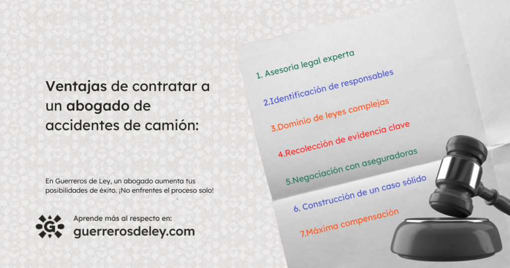 ventajas de contratar a un abogado de accidente de camión