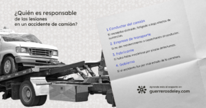 quien es responsable de las lesiones sufridas en accidente de camión
